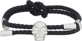 Alexander McQueen Leather Skull Bracelet