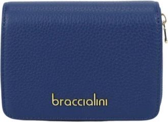 Braccialini Kleine leren portemonnee - Dames - Portefeuilles - Blauw - ONE Size - Leer - Accessoires