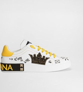 Dolce & Gabbana Portofino Nappa Calfskin Sneakers - Man Sneakers Multicolor 39