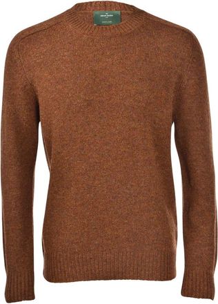 Gran Sasso Stijlvol Paricollo Shirt - Heren - Ronde hals truien - Bruin - 2XL - Truien & Vesten