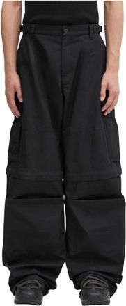 032c Double-Edged Sword Cargo Broek - Heren - Wijde Broeken - Zwart - XL - Katoen - Broeken
