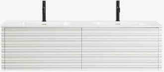 Sklum Sklum - Conjunto De Mueble De Ba&ntilde;o En Madera Con Lavabos Integrados Noura