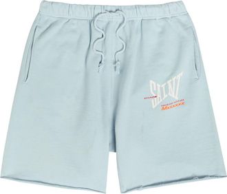 Saint Mxxxxxx Saint Mxxxxxx Logo-print Cotton Shorts - Light Blue - XL