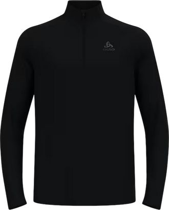 Odlo Heren Essentials Quarter Zip Fleece Top (Zwart)