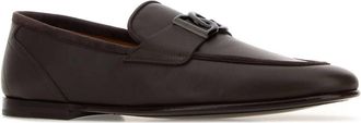 Dolce & Gabbana Mens Erice Loafer Brown Goatskin Calfskin