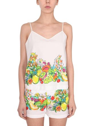 Moschino Flower And Fruit Print Top