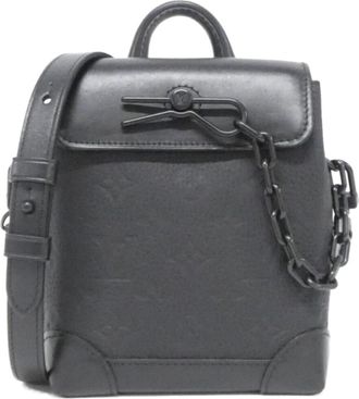 Louis Vuitton Black Leather Shoulder Bag (Pre-Owned)