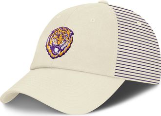 Nike LSU Denim Club Nike Mens College Adjustable Hat in White | NC2H11KLOV-0Y0