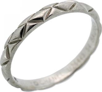 Chanel Platinum 950 Band Ring (Pre-Owned)