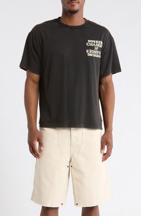 Honor The Gift Nothing Changes Cotton Graphic T-Shirt in Black at Nordstrom, Size Xx-Large