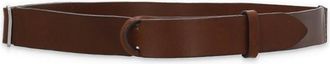 Orciani Sliding Ring Brown Leather Belt With Minimalist Design