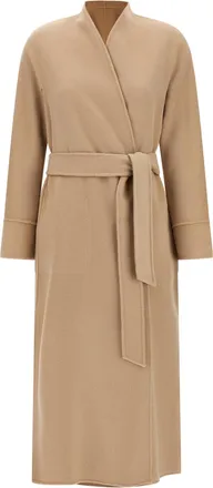 Max Mara Womens Beige Wool Coat Clothing