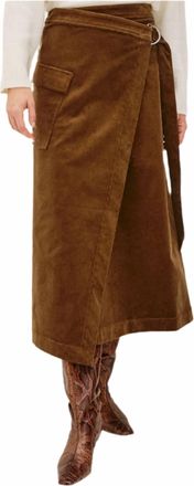 Rails Graciela Cord Midi Skirt In Chestnut