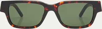Palm Angels Mens Raymond Acetate Rectangle Sunglasses