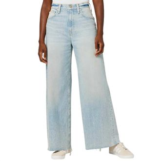 Hudson Womens James High Rise Wide Leg Barefoot Jean In Iris