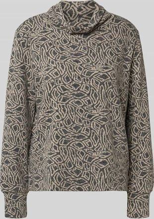 More & More More & More Strickpullover mit Stehkragen in Mittelgrau, Größe 34