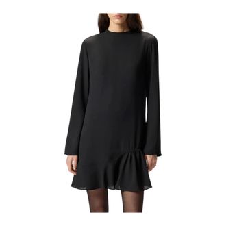 Pinko Pinko, Kleedjes, Dames, Zwart, S, Arancino Abito Crepe Fluido