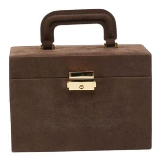 Saint Laurent Pre-owned Handbags, female, Brown, Size: ONE SIZE Pre-owned Vanity bag