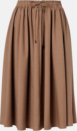Max Mara Livrea virgin wool midi skirt