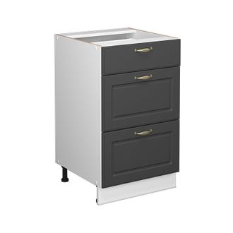 Vicco Armario De Ba&ntilde;o Fame-line, Antracita-oro, 50 X 81.6 Cm Sin Encimera, Vicco