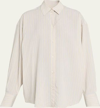 Toteme Striped Oversized Button-Down Shirt