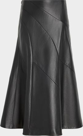 Proenza Schouler Kenza Paneled Leather Midi Skirt