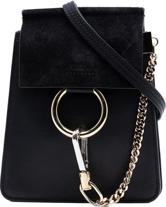 Chlo&eacute; Pre-owned Chloe Mini Calfskin and Suede Faye Bracelet Bag Ladies ZVFXKOB4MGVRSAID