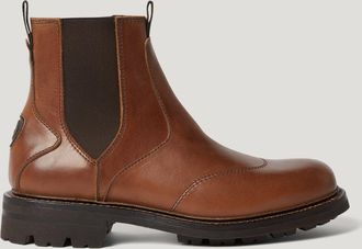 Belstaff Munro Boot Mens Calf Leather Cognac Size UK 10