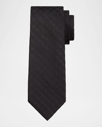 Tom Ford Men & apos;s Textured Tonal Jacquard Linen Tie