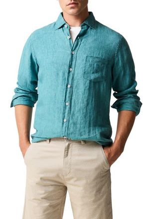 Rodd & Gunn Coromandel Button-Up Linen Shirt in Savannah at Nordstrom, Size X-Large