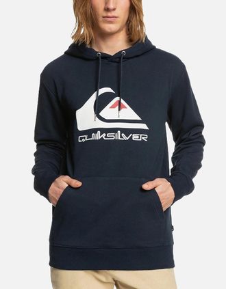 Quiksilver Mens Quiksilver Mens Big Logo Casual Pullover Hoodie - Navy - Blue - Size: 36