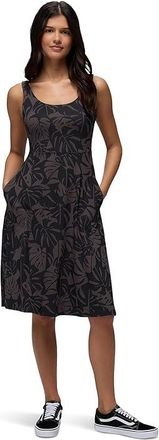 Prana Corrinne Dress Womens Dress Black Monstera : LG (Womens 12-14), Elastane/Polyester