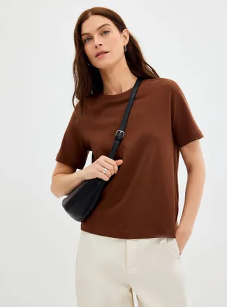 Contemporaine Womens Pima cotton relaxed T-shirt