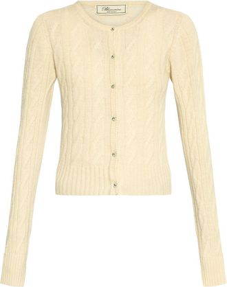 Blumarine cable-knit buttoned knitwear - Neutrals