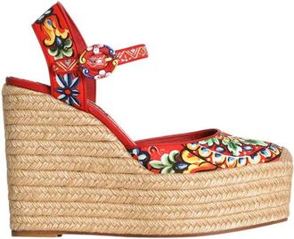 Dolce & Gabbana canvas sleehaksandaal met Carretto-print