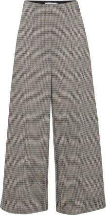Ichi Ichi - Wijde broek - Dames - Broeken - Beige - Maat: S