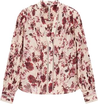 Guess New Josette Patterned Shirt - Dames - Blouses - Veelkleurig - XS - Chiffon - Overhemden
