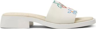 Camper Dana Twins mules - women - Pig Leather/Polyethylene vinyl acetate (PEVA)/Leather/Leather - 39 - White