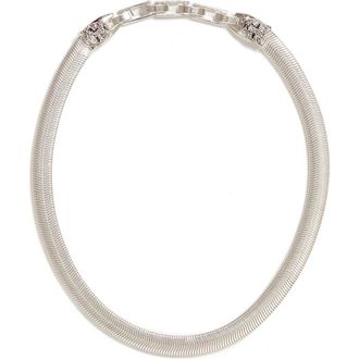 Clare Vivier Snake Chain Collar Necklace in Silver at Nordstrom
