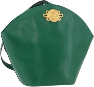 Ferragamo Pre-owned Handbags, female, Green, Size: ONE SIZE Pre-owned Leather Shoulder Bag