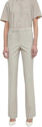 Theory Pantal&oacute;n de Lana Acampanado - Trousers - Mujer - Gris - S