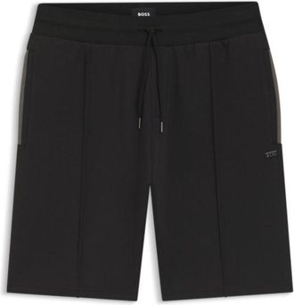 BOSS Pintuck-detail shorts in a cotton blend