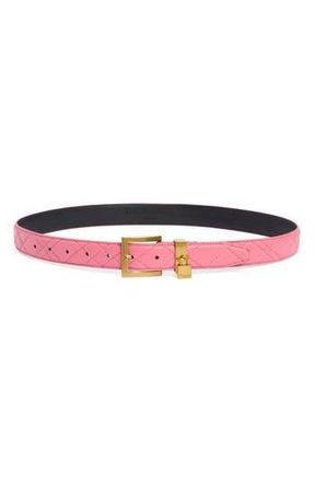 Kurt Geiger 30mm Quilted Leather Belt in Hot Pink at Nordstrom Rack, Size X-Small/small