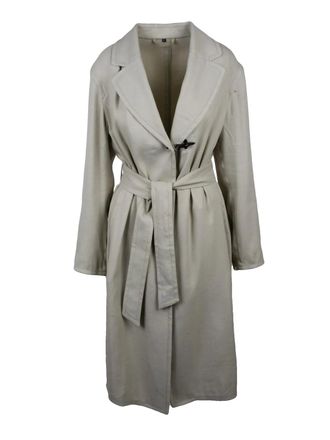 Fay Canvas Overcoat - Beige