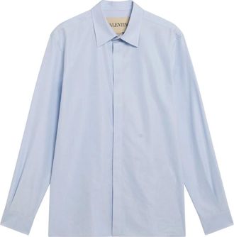 Valentino Garavani Overhemden, Heren, Blauw, XL, Camicia