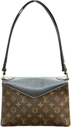 Louis Vuitton Pre-owned Monogram Shoulder Bag - Dames - Vintage Schoudertas - Bruin - ONE Size - Leer - Vintage