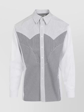 Maison Margiela striped patchwork cotton shirt