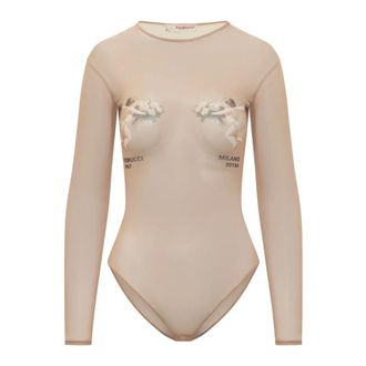 Fiorucci Body, female, Beige, Size: XS Double Angel Bodysuit