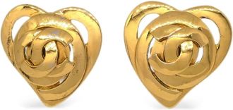 Chanel Orecchini a cuore CC 1995 - Oro
