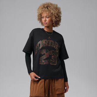 Nike Jordan Womens Jordan T-Shirt in Black | IZ4043-010
